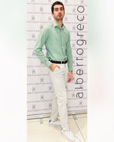 Camicia uomo in misto lino