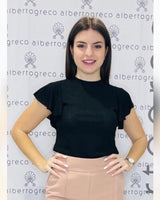 T-shirt con maniche ad aletta