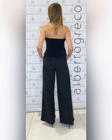 Top bustier con davanti drappeggiato